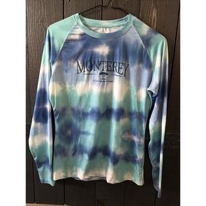 Monterey California Tie-dyed Blue Sun Shirt Size Adult Small Momentum Comfort